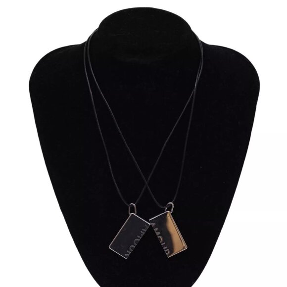 HERMES AMOUR Necklace Metal Silver Auth - Picture 1 of 7